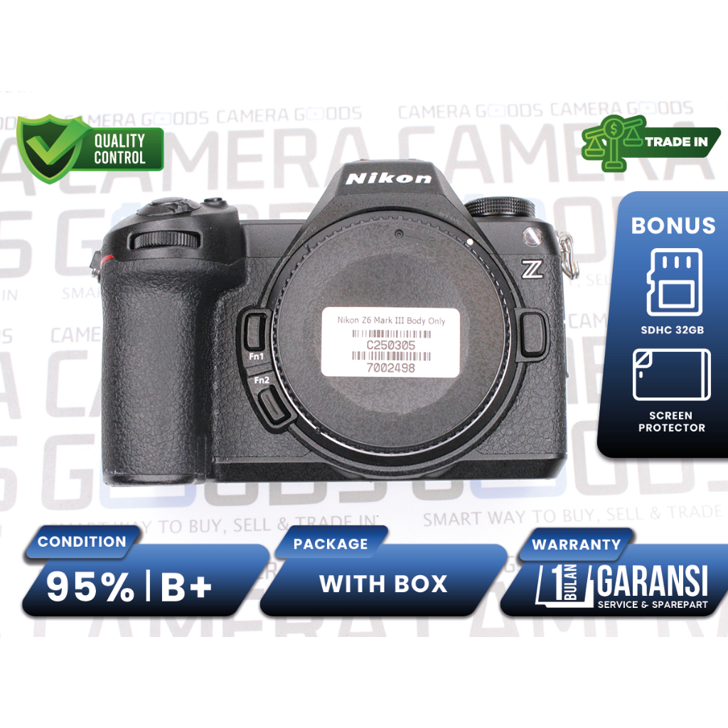 Kamera Nikon Z6 Mark III Mirrorless Full Frame Body Only Second Bekas Grade B+/ Nikon Z6III - C25030