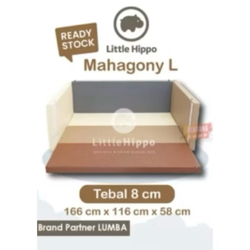 little hippo bumper bed play matte preloved