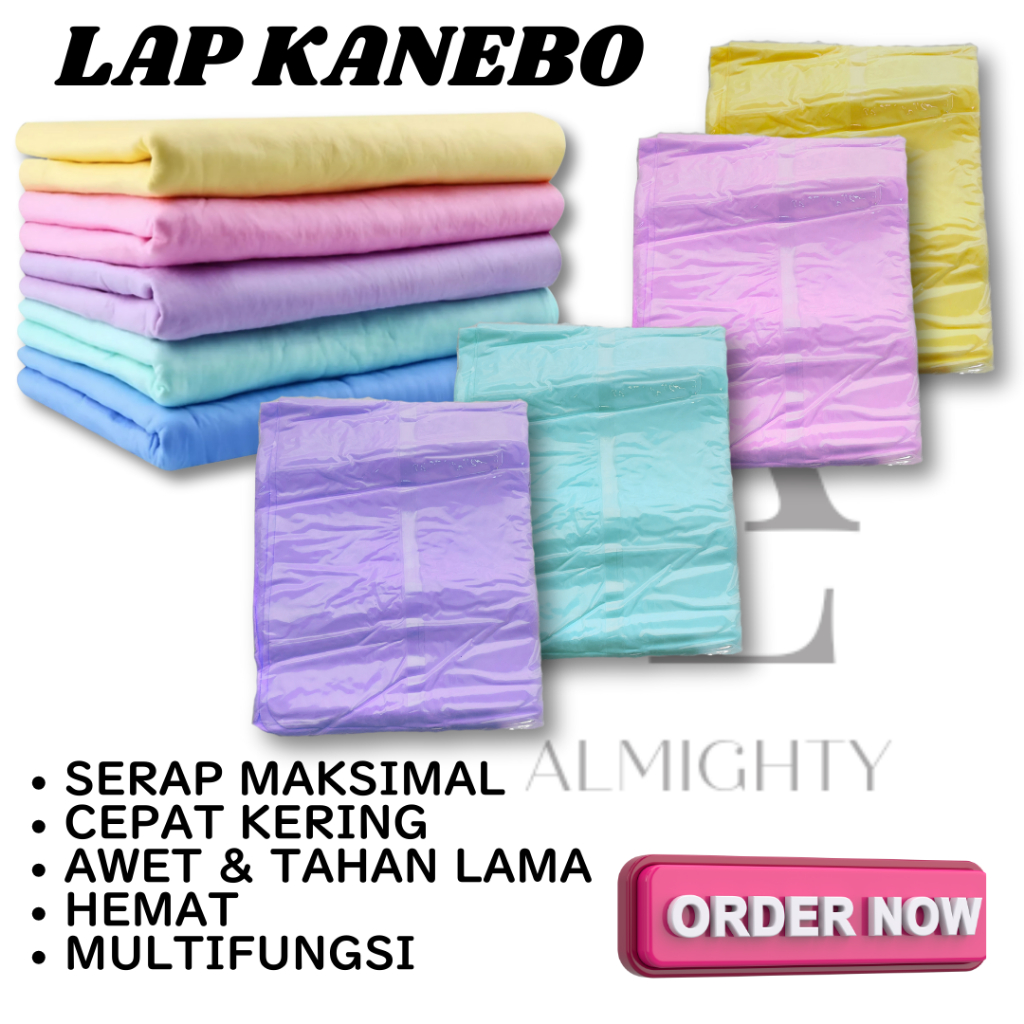 Lap Kanebo Refill Daya Serap Tinggi serat Lembut dan Kuat tebal 2mm Kanebo Plas Chamois 42 x 31.5 cm