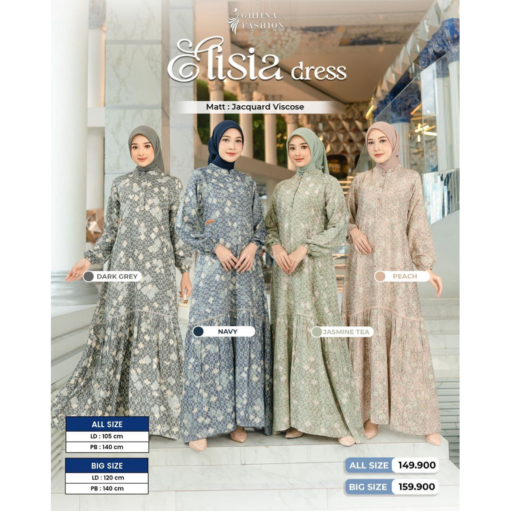 Ghiina Fashion - Dress / Gamis / Elisia Dress Ghiina Fashion