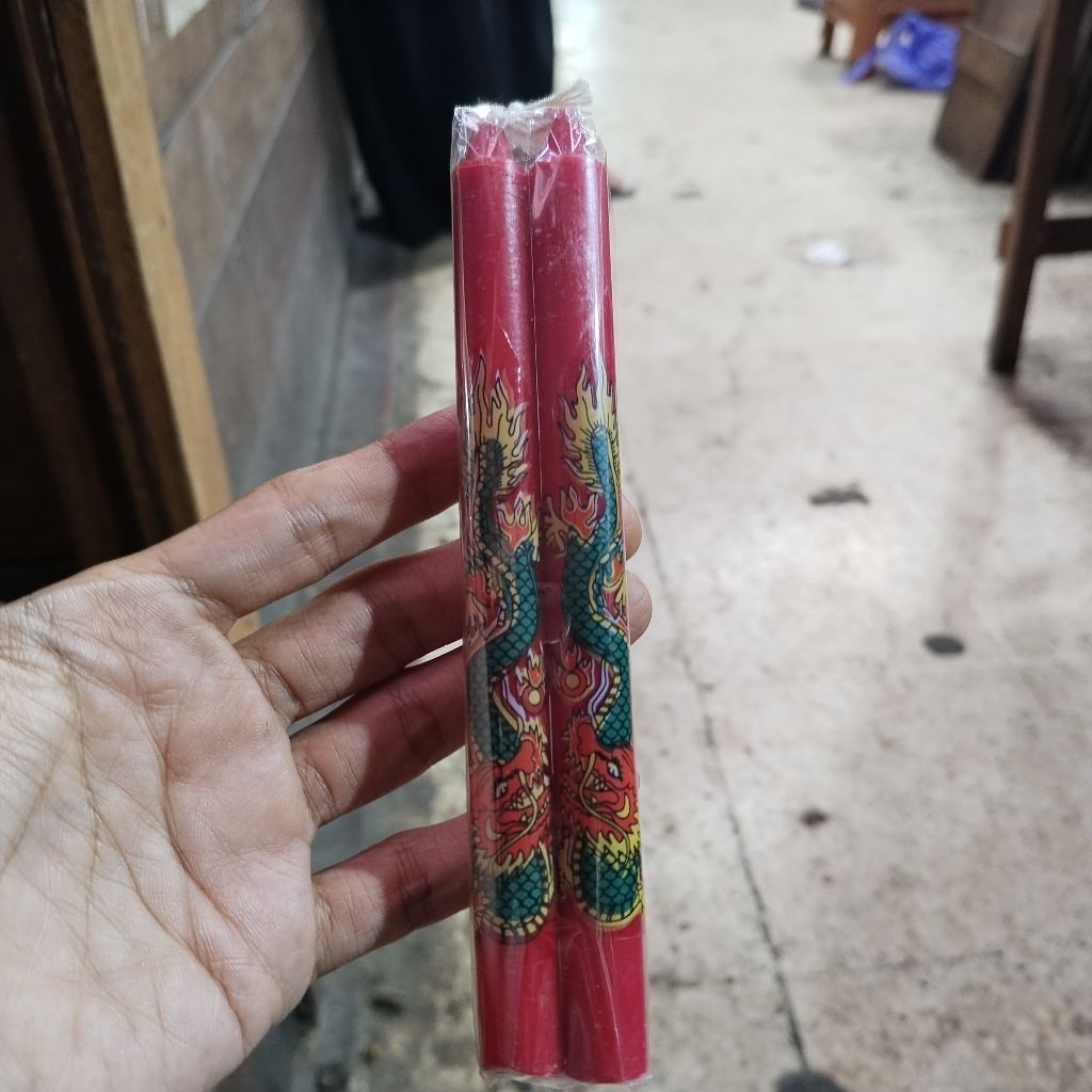 1Set Lilin Merah Kecil