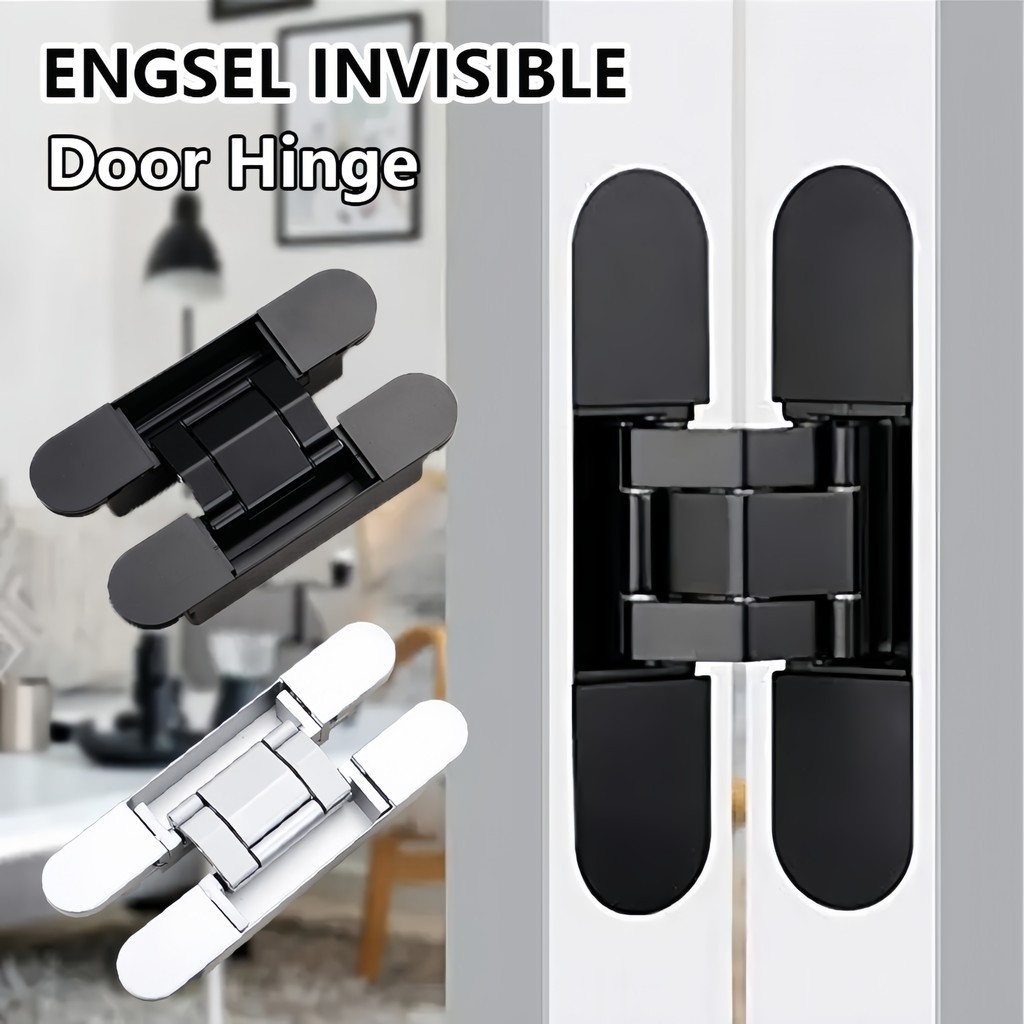 Engsel Pintu Tanam Kamuflase Tersembunyi Invisible Hidden Concealed Door Hinge Adjustable Aksesori P