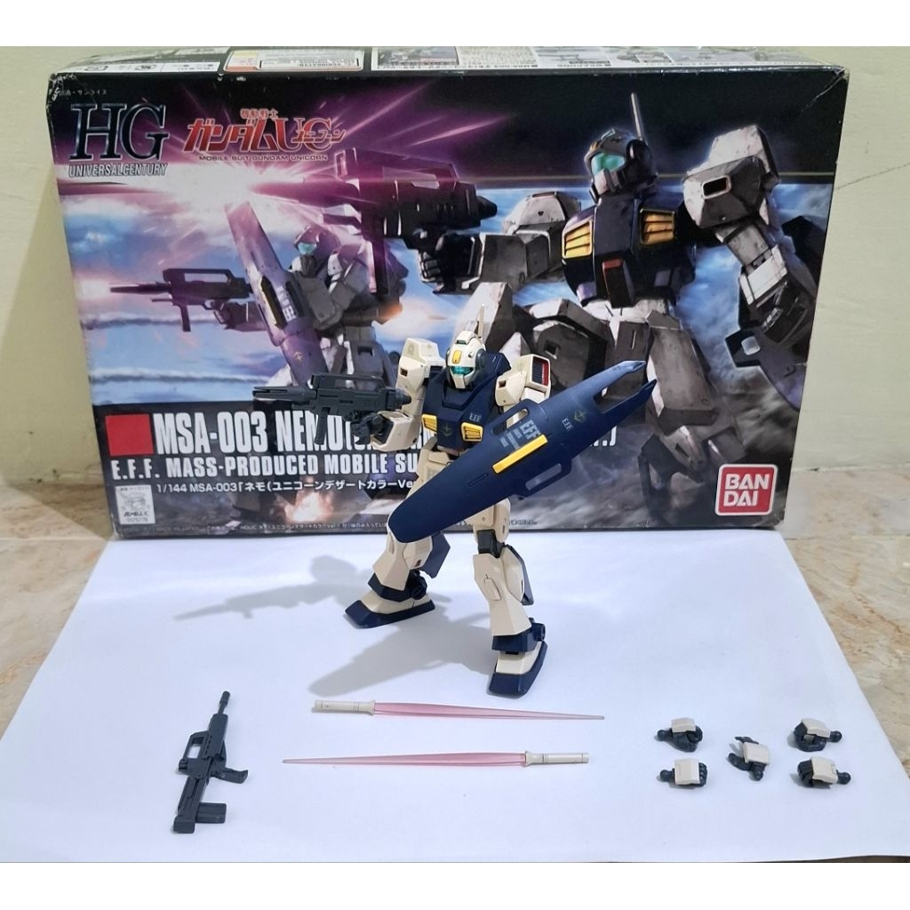 Gundam Bekas HG UC Nemo - Unicorn Desert Color Ver.