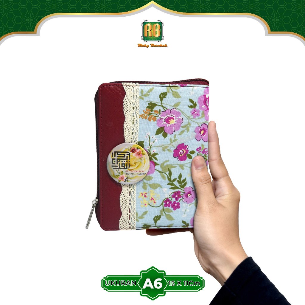 Al-Quran Mini At-Tadzkiroh Resleting Bunga Terjemahan Tajwid Alquran Tajwid Warna Bisa Custom Nama
