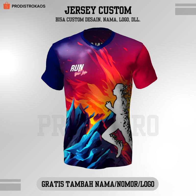 Kaos Jersey Lari 435 - Jersey Joging Run For Fun