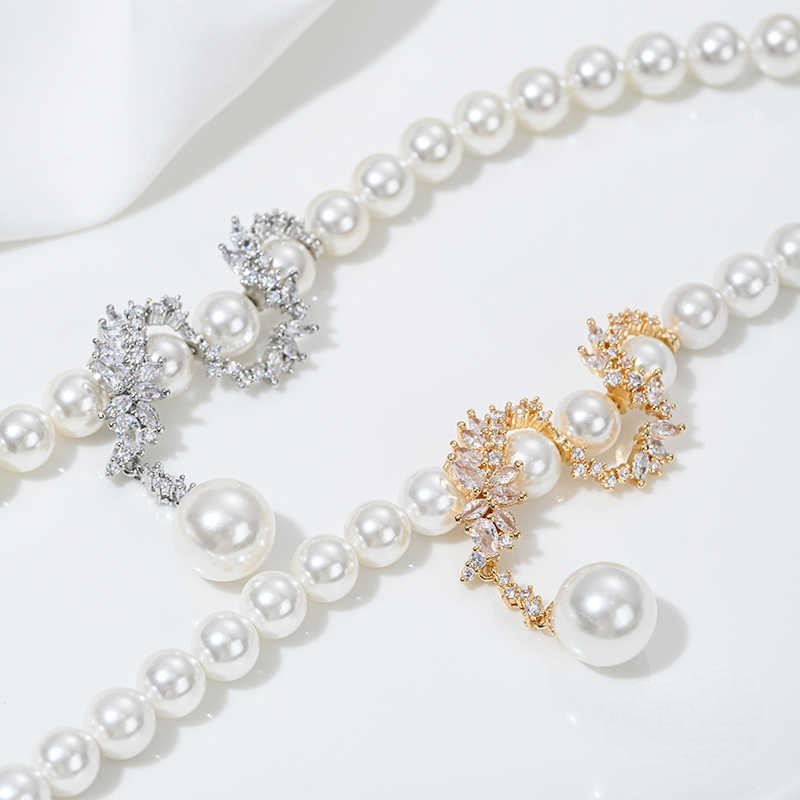 Kaitan Tembaga Lapis Emas 18K, Kaitan Kalung, Kaitan kalung Mutiara, Aksesoris Kalung Mutiara