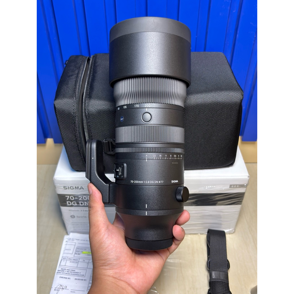 Lensa Sigma 70-200 F 2.8 DG DN Fullset Box Garansi Resmi Sampai 2026