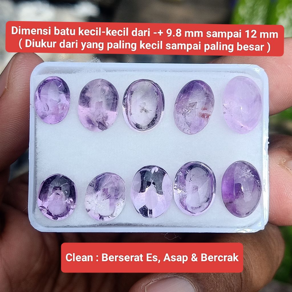 NATURAL BATU KECUBUNG UNGU MUDA KALIMANTAN ( NATURAL AMETHYS QUARTZ )