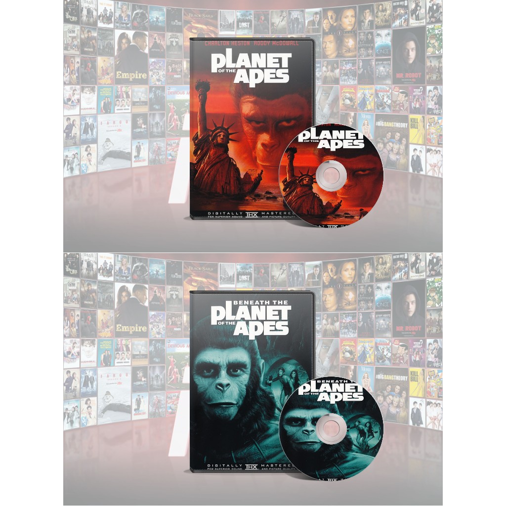 DVD Planet Of The Apes (1968) + DVD Beneath The Planet Of The Apes (1970)