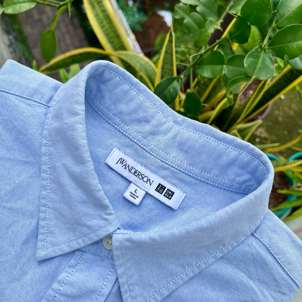 Kemeja Oxford UNIQLO x JW Anderson Baby Blue (L)