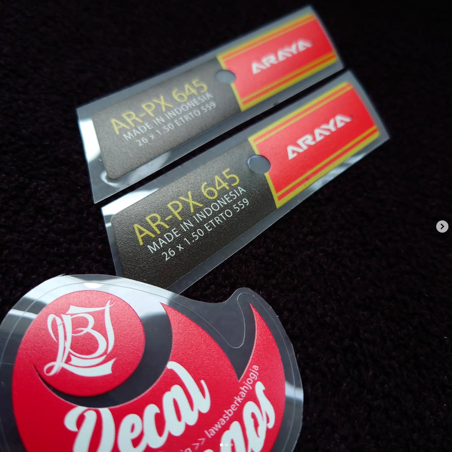 Replacement Decal Stiker Rims Sepeda MTB Araya 26x1.50