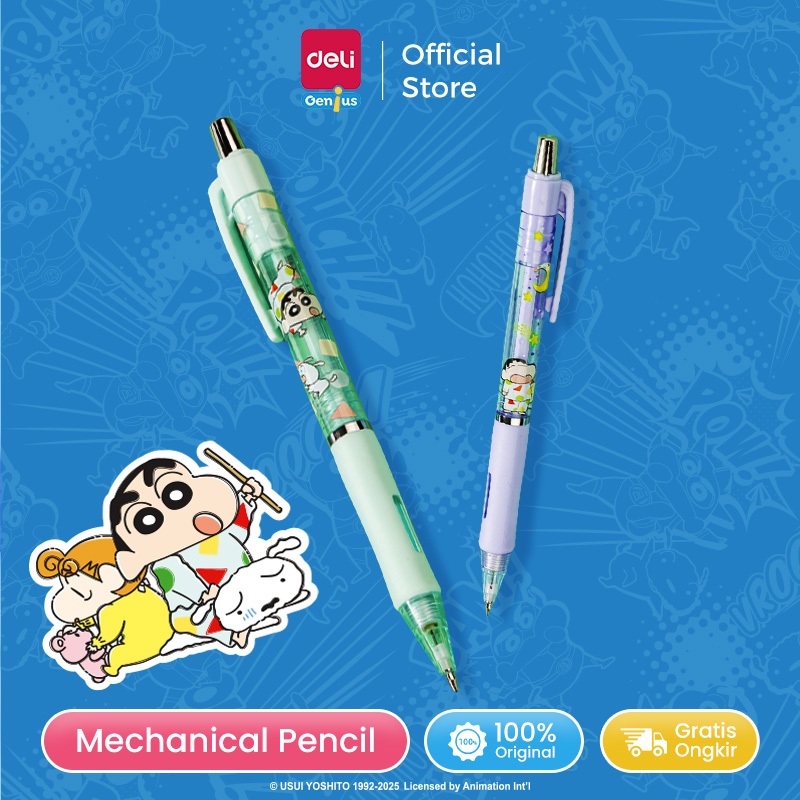 Deli x ShinChan Mechanical Pencil / Pensil Mekanik Besi 0.5mm Limited Edition LB007