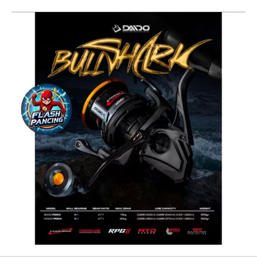 REEL DAIDO BULLSHARK 8000/10.000 PSSW - BODY METAL POWER HANDLE