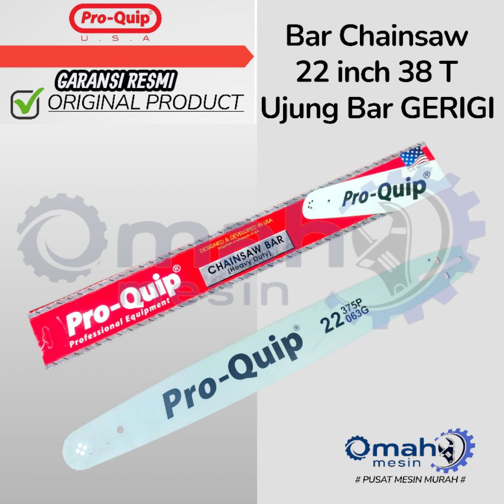 Bar Senso 22 Inch Baja 38 Mata 5800 / Bar Chainsaw 22 Inch Baja 38 Mata Merk PRO-QUIP ORIGINAL