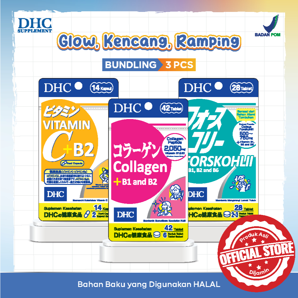Paket Bundling DHC Vitamin C, DHC Collagen, DHC Forskohlii