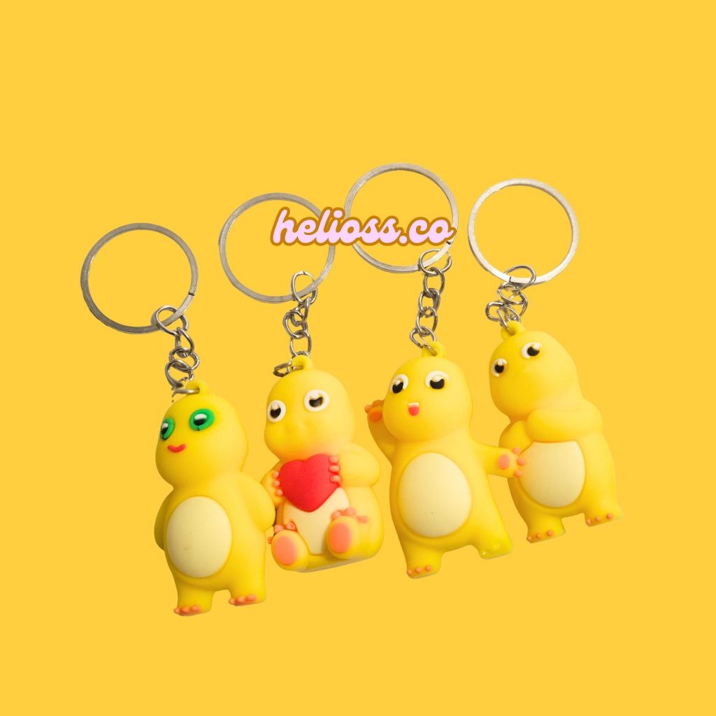 GANTUNGAN KUNCI NAILONG KARET RUBBER CUSTOM LOVE KEYCHAIN KEYRING GANCI TERMURAH HELIOSS.CO