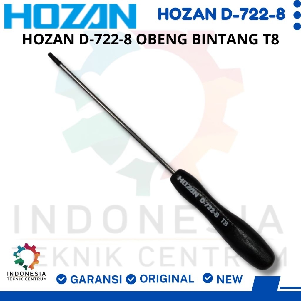 Hozan D-722-8 Obeng bintang T8
