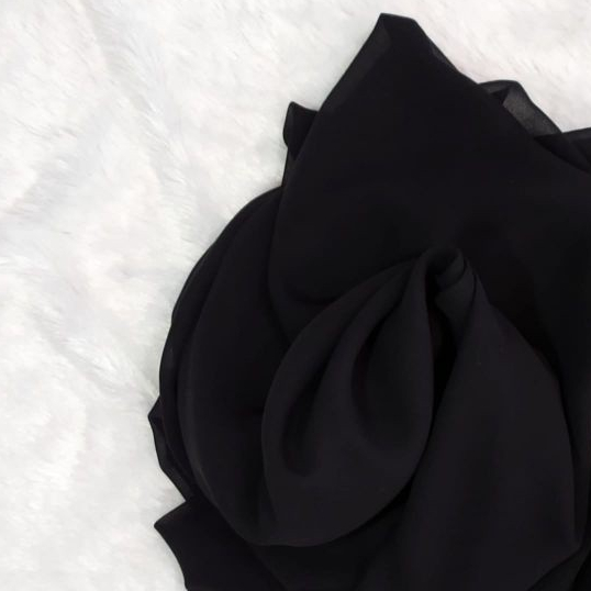 sifon silky arab jetblack, siffon silky arab jetblack, kain sifon silky jetblack premium