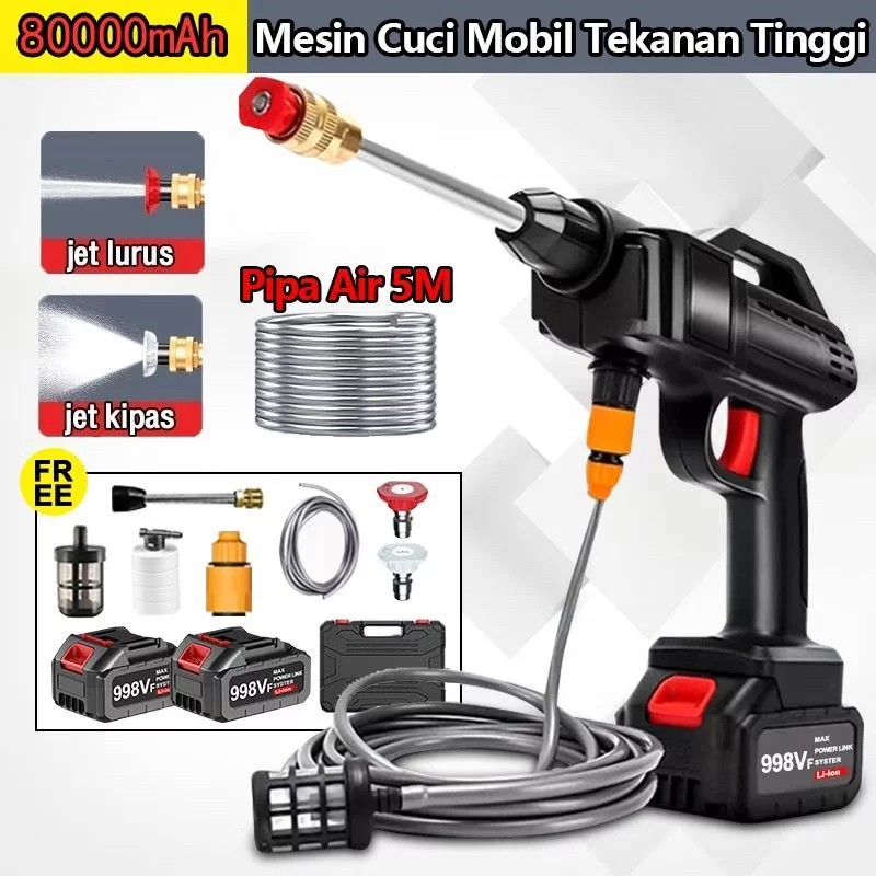 jet cleaner mesin cuci motor portable 998Vf Multipurpose Jet Cleaner / Car Wash High Pressure Motor 