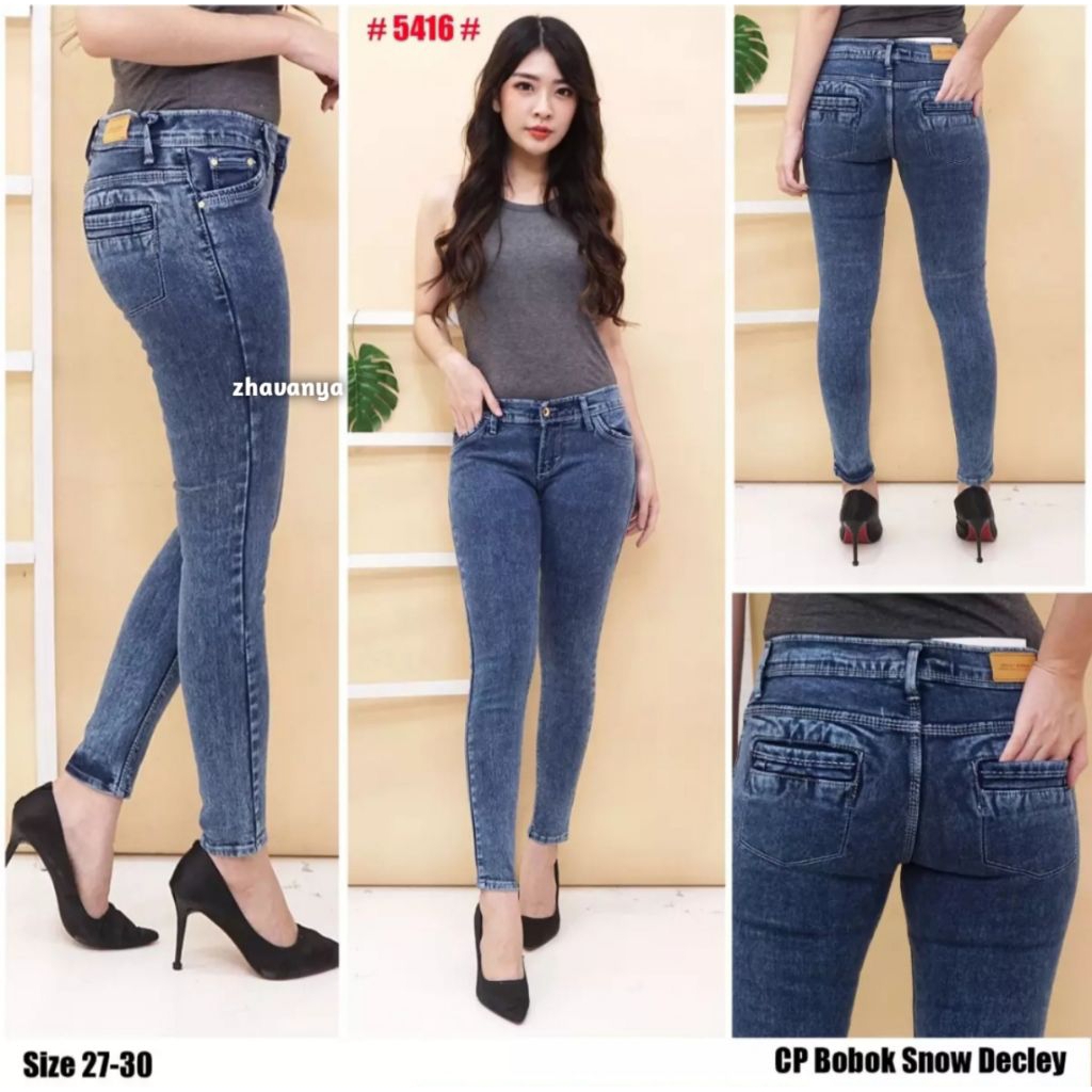 Celana Jeans Pensil Kantong Bobok Wanita-Celana Skinny Jeans Wanita-Celana Pensil Wanita-Celana Jean