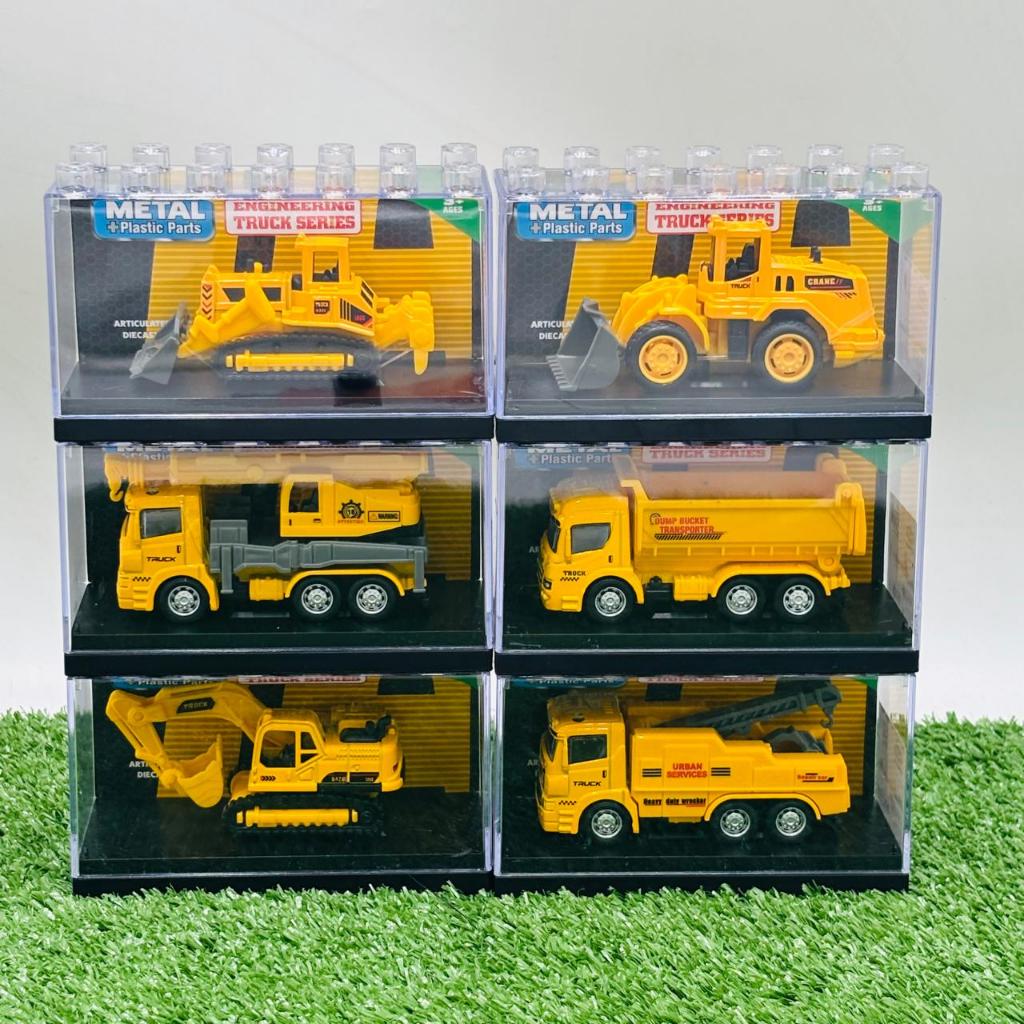 MAINAN MOBIL BESI MINIATUR DIECAST KONTRUKSI MOBIL MOBILAN TRUK PULLBACK