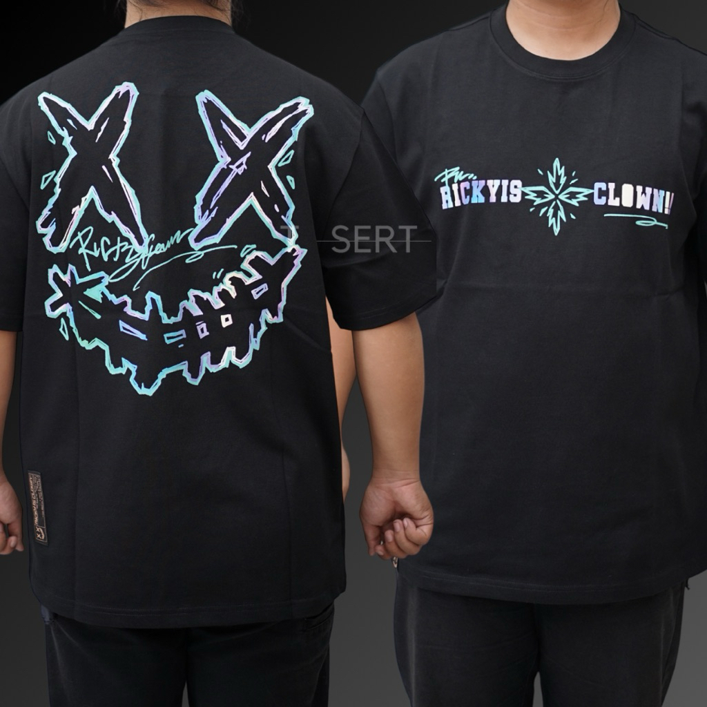 Ricky Is Clown Aurora Wings Black Tee Original / Baju Kaos Ricky Is Clown Authentic