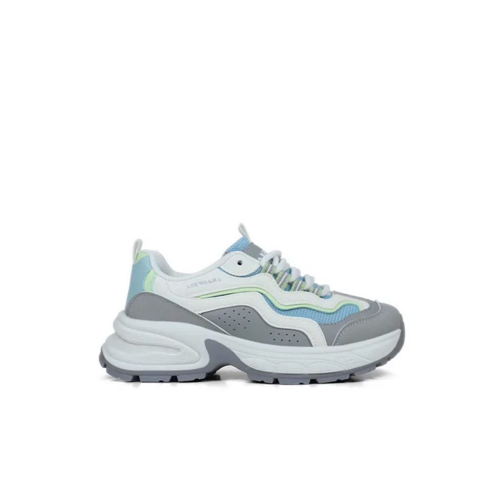 Airwalk Estelle Women's Lifestyle Shoes - Grey/Lime/Lt Blue 0888-AIWCL250801GGRE036