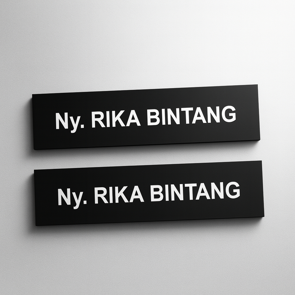 SEHARI JADI Name Tag Grafir Gravir Gravier DOFF Laser MURAH( Nametag Ukir/Laser, Papan Nama Persit, 