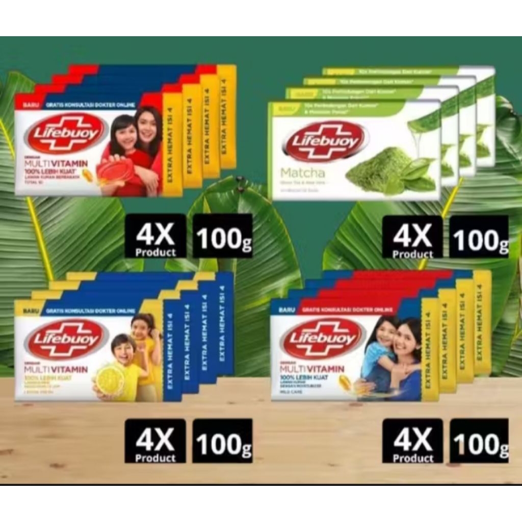 sabun batang lifeboy isi 4x100g jumbo