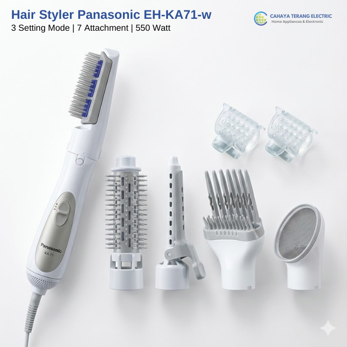 Panasonic Hair Styler EH KA71w Hair Dryer Sisir EH KA71 Pengering Rambut Blow (kuru-kuru)