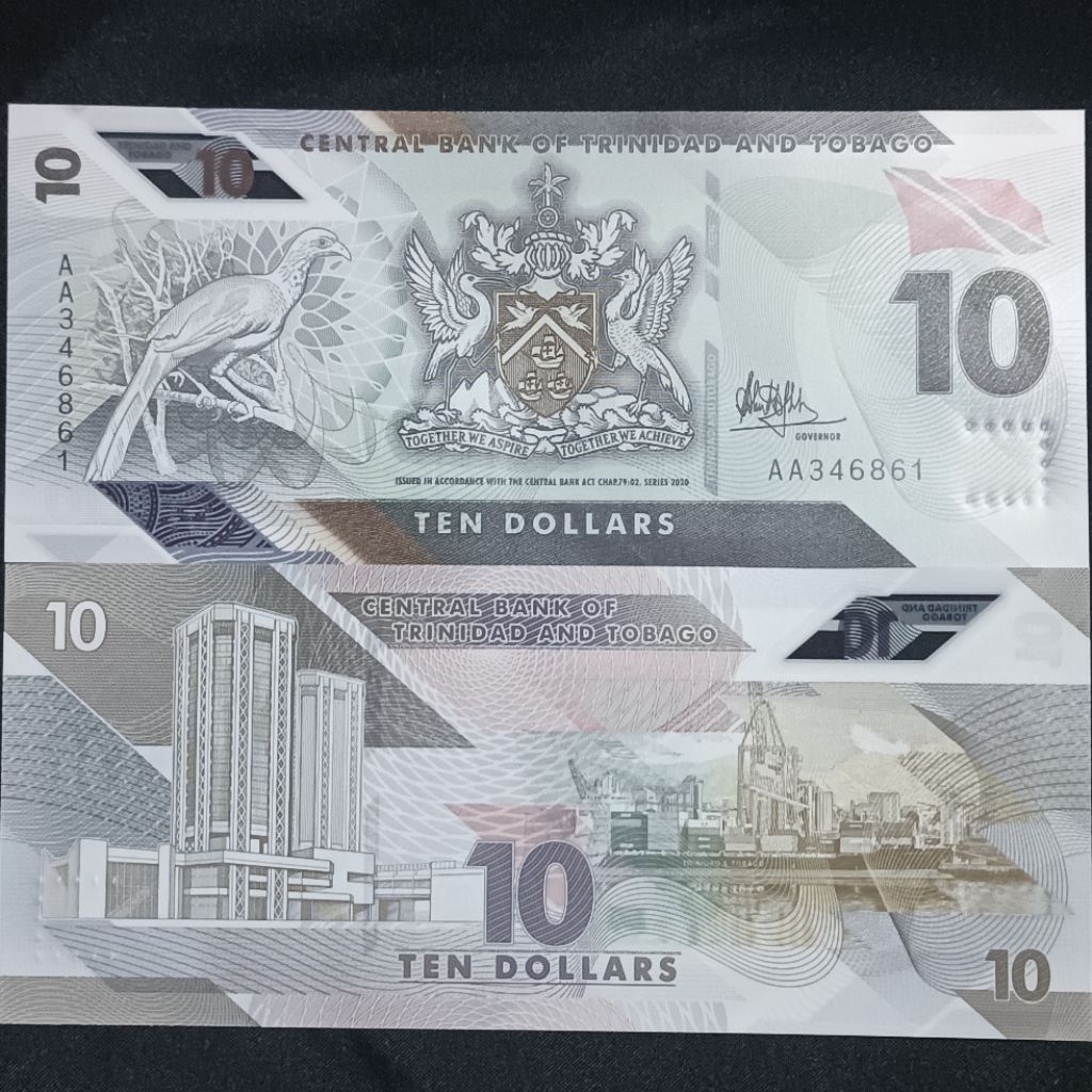 SA582 TRINIDAD & TOBAGO 10 DOLLARS POLYMER GRESS/BARU