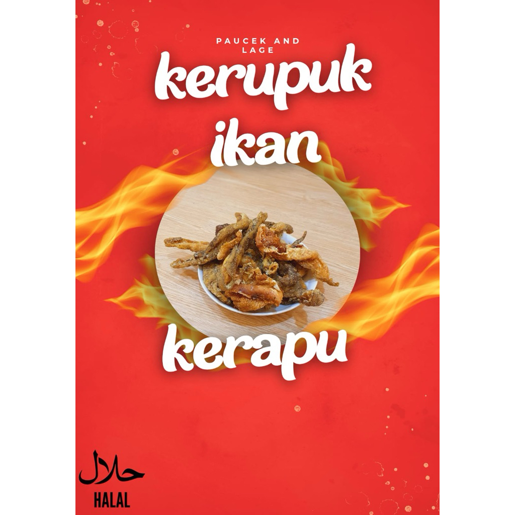 kerupuk ikan kerapu 1kg mentah