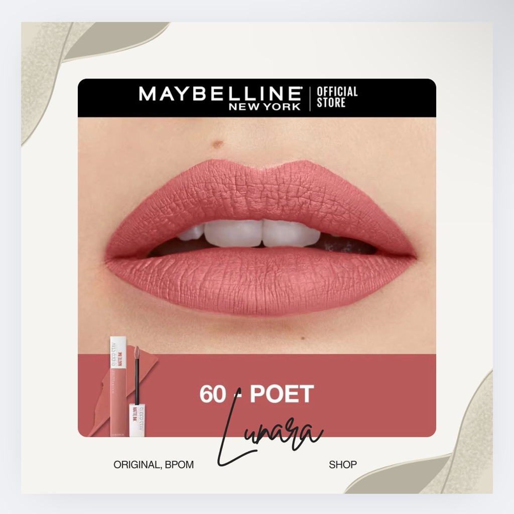 [NEW] maybelline lip matte ink shade poet