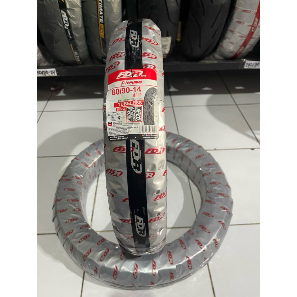Ban Motor FDR Flemino 80/90-14 Tubeless – Ban Luar Matic Depan/Belakang Vario Beat Scoopy Mio