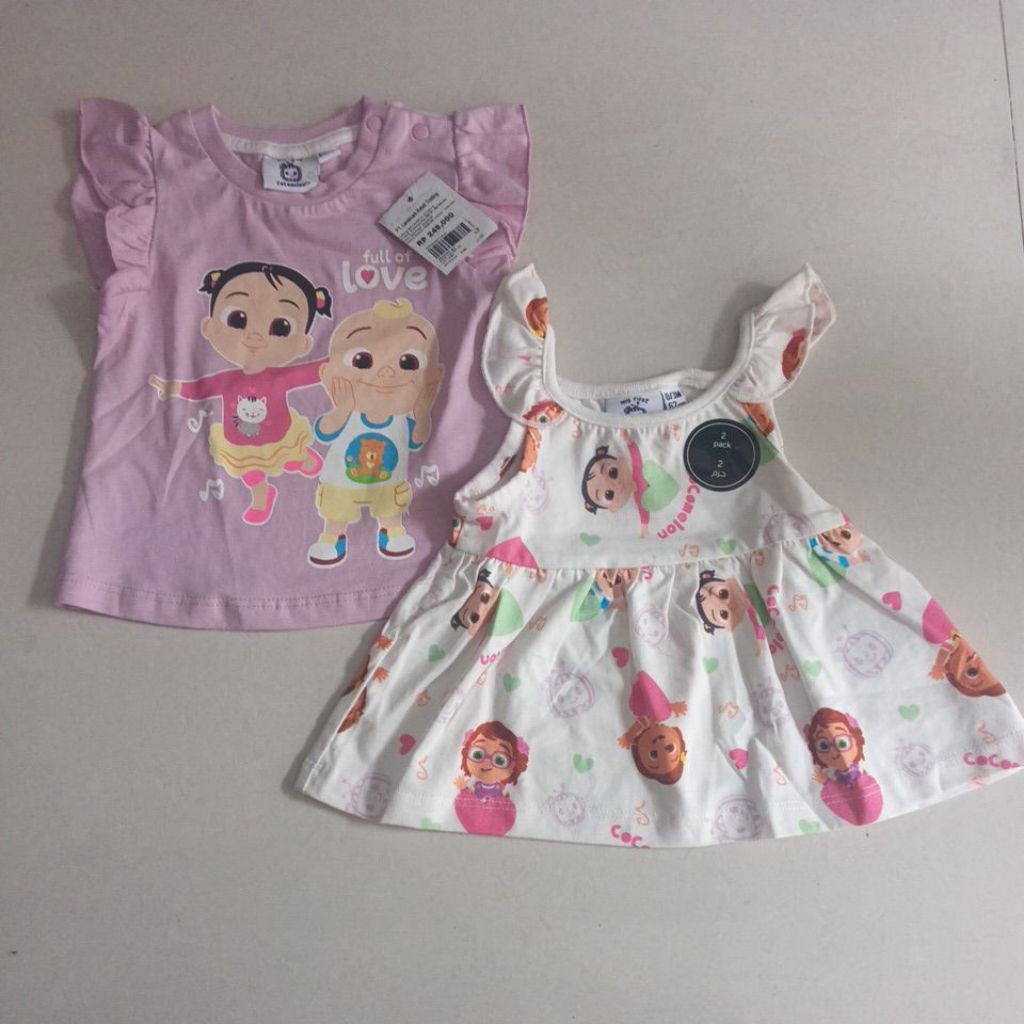 Baju Bayi My First Cocomelon Set 2 pack sz 0-3m