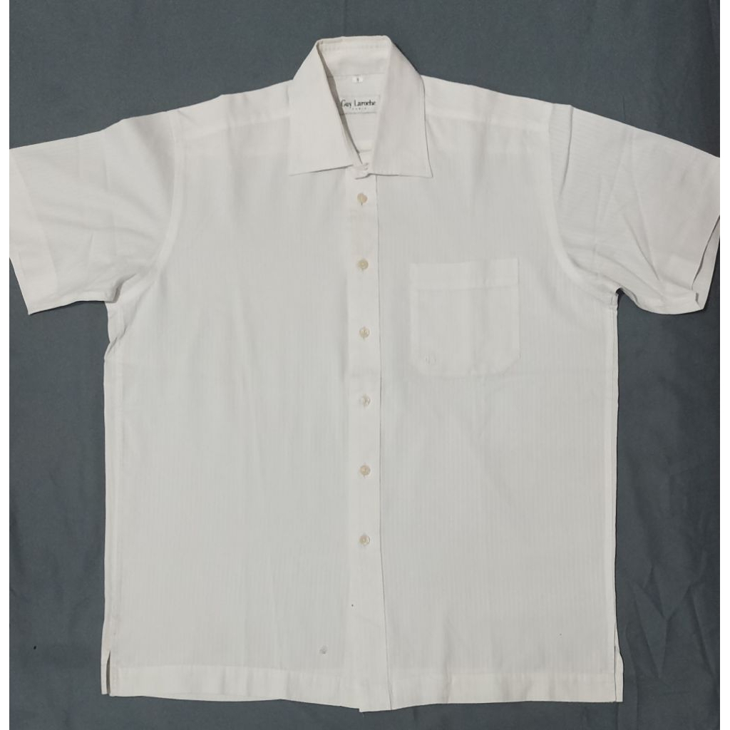 Kemeja Putih Pria Lengan Pendek Guy Laroche Preloved