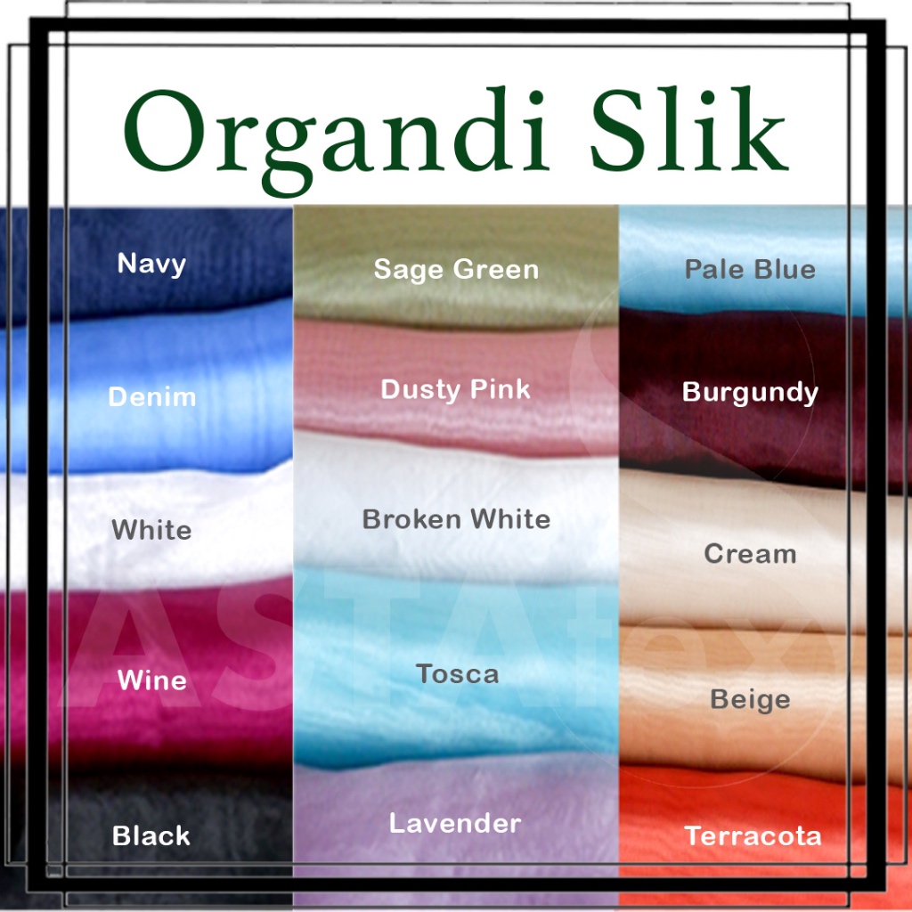 (per meter) KAIN KACA / SILK ORGANDI