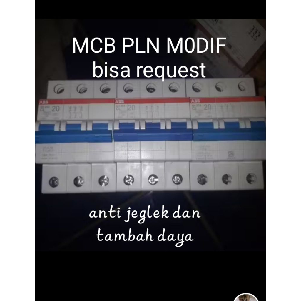 MCB modif PLN sh203 MCB modif anti jeglek 6a-50a