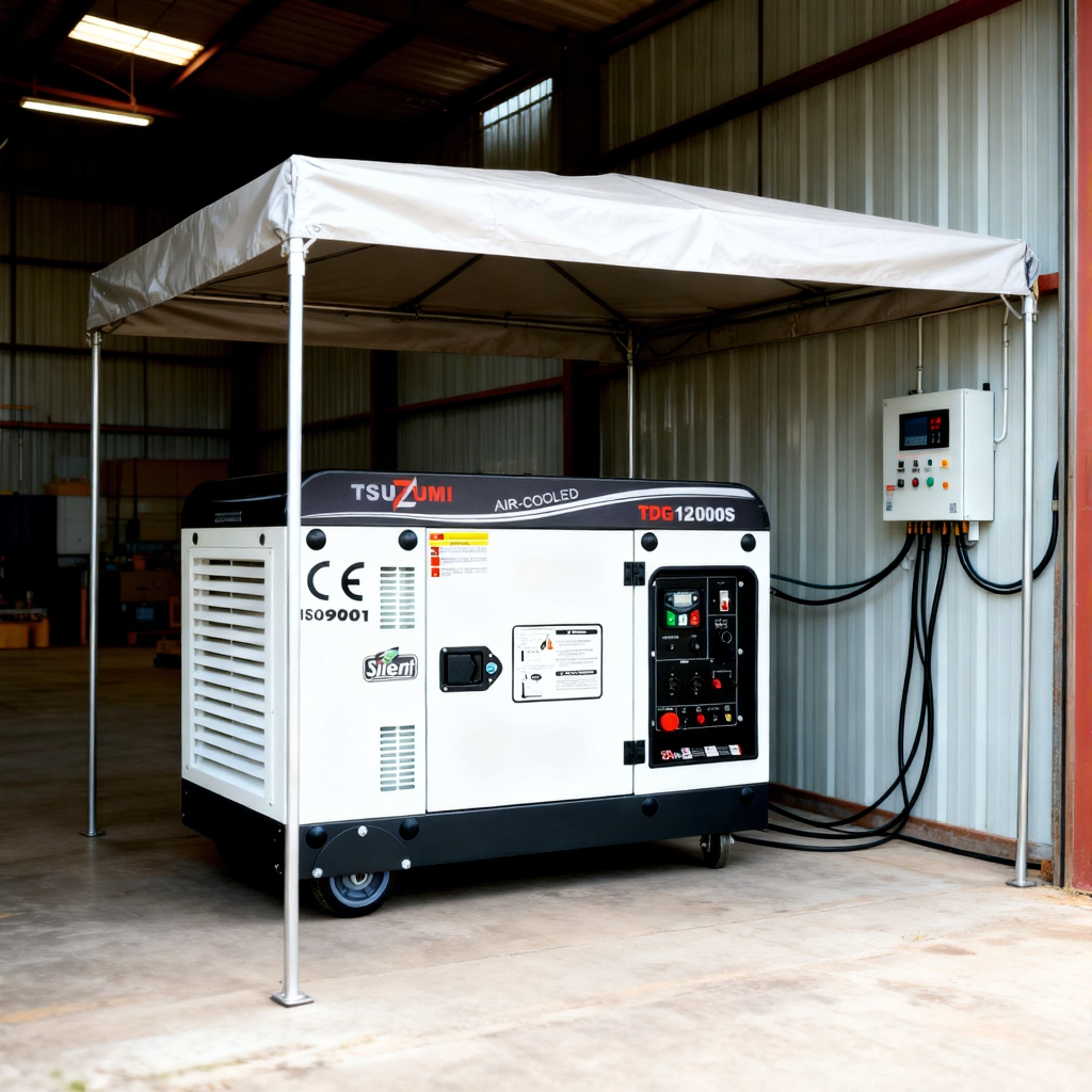 Genset Silent 12 KVA 1 Phase Diesel Generator Tsuzumi TDG 12000S Japan Technology / Genset 12 KVA So