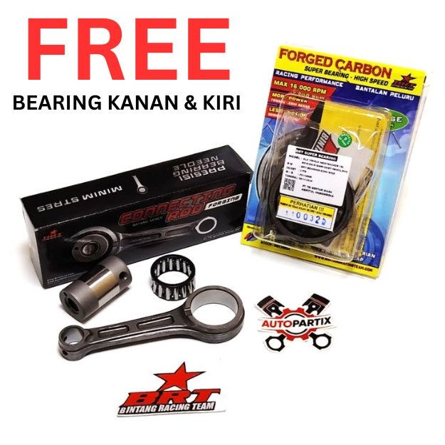 CONROD STANG SEHER FORGED + BEARING KRUK AS BRT MIO KARBU MIO OLD NEW SPORTY SMILE KARBURATOR Super 