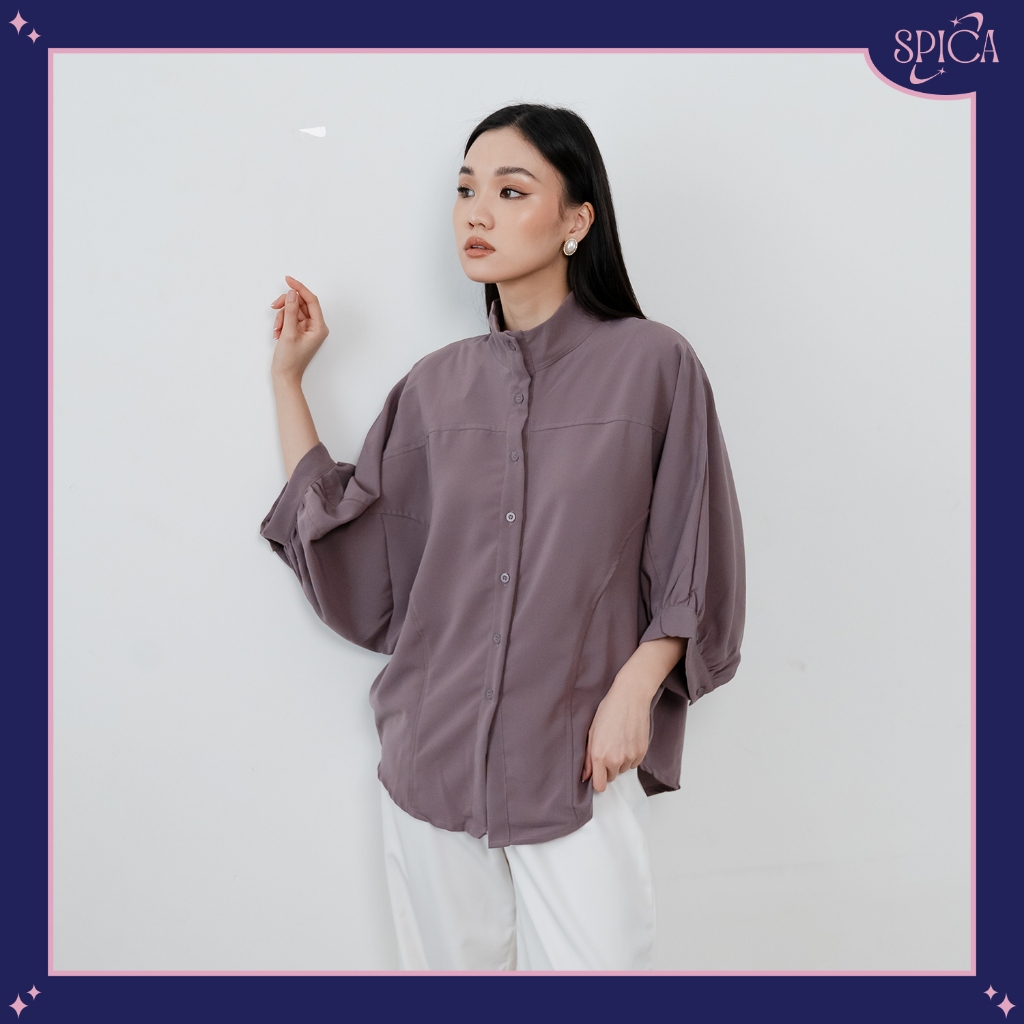 SPICA - Atasan wanita big size blouse oversize jumbo premium adem fit to XXL - Aster Loose Top