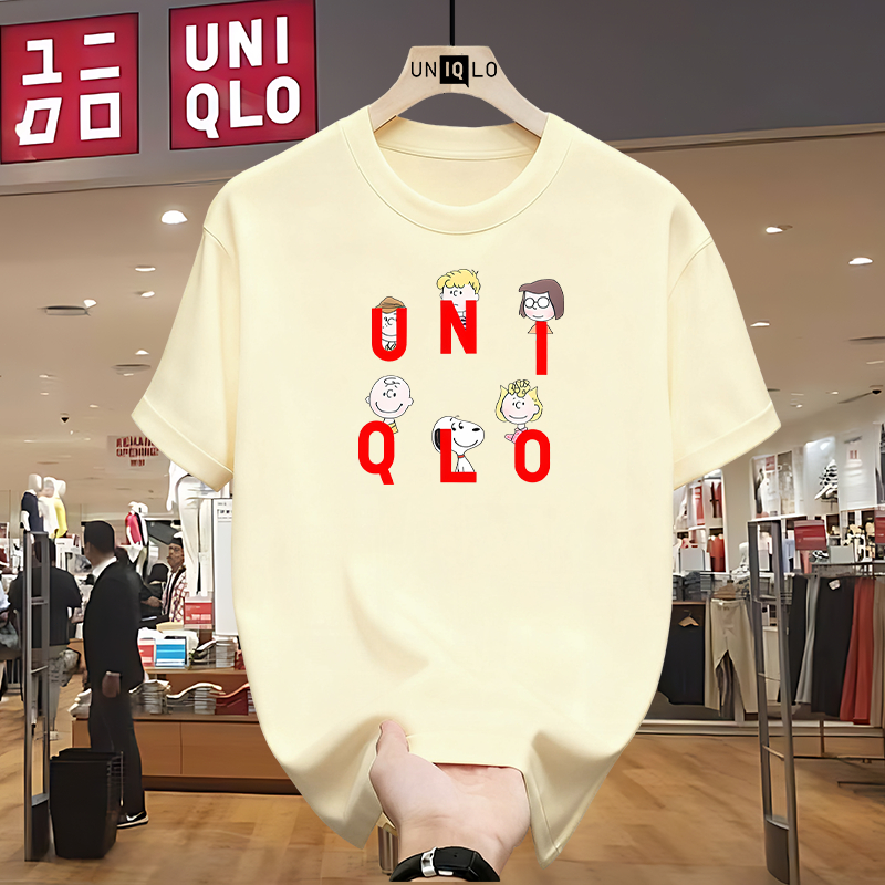 UNIQLO Kaos Pria Original Premium | T Shirt Polos Cotton Lembut | Kaos Harian Nyaman Adem Pria Wanit