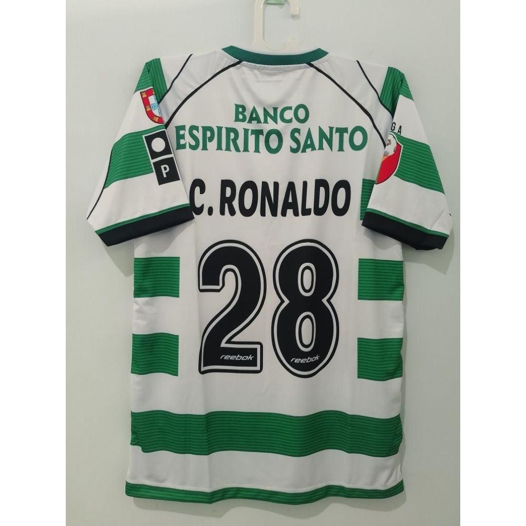 jersey baju bola retro sport casual ronaldo sporting