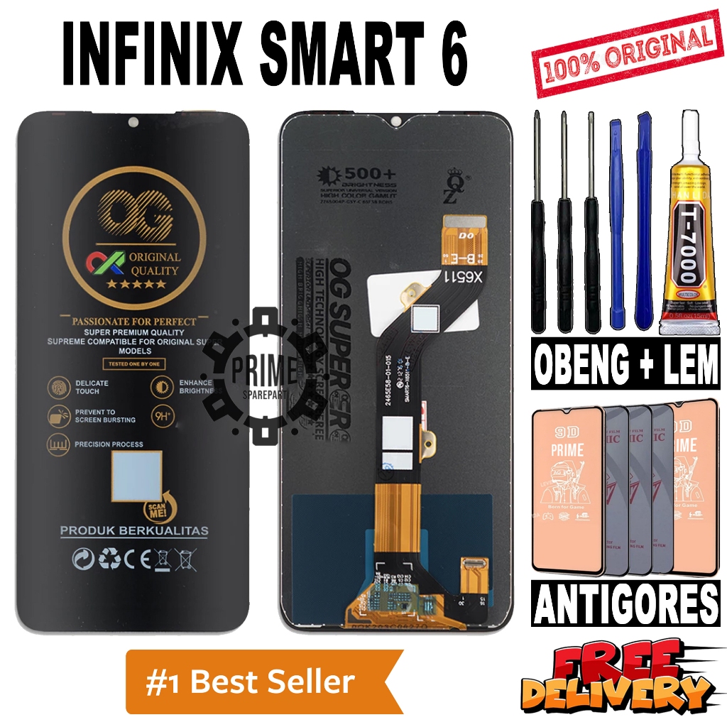 LCD TOUCHSCREEN INFINIX SMART 6 ORIGINAL OEM LCD INFINIX SMART 6 FULLSET