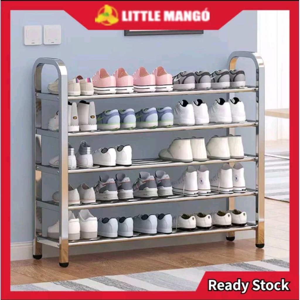 rak sepatu besi stainles 5 susun
