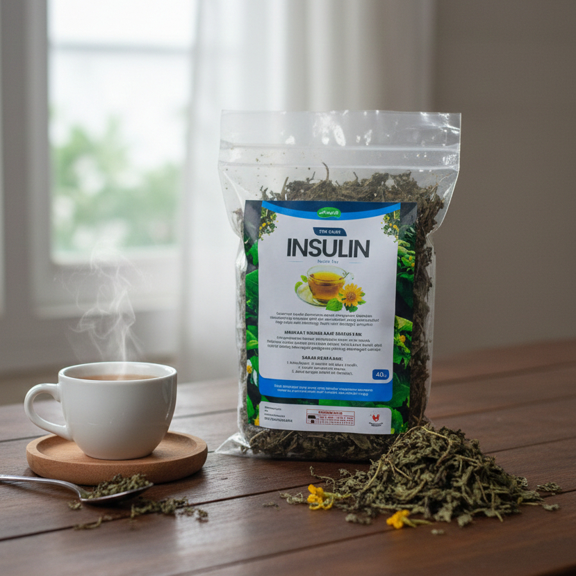 Teh Seduh Daun Insulin Premium 40 gram Shafid / Daun Insulin Kering Herbal Diabetes Teh Tubruk Alami