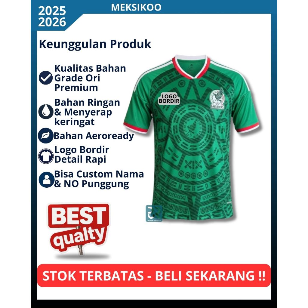 JERSEY MEXICO HOME PILDUN 2026 MEXICO HOME WCUP 2026