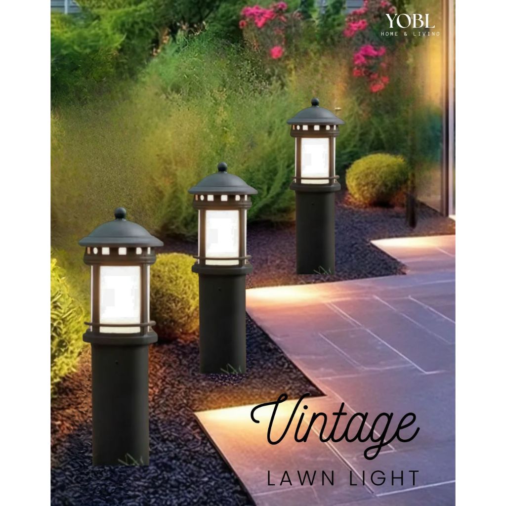 YOBL Lampu taman vintage outdoor waterproof