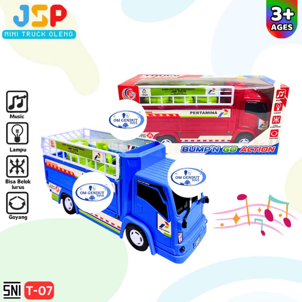 GT Mainan Anak Basuri Mini Truck Oleng PERTAMINA JSP Kode T-07