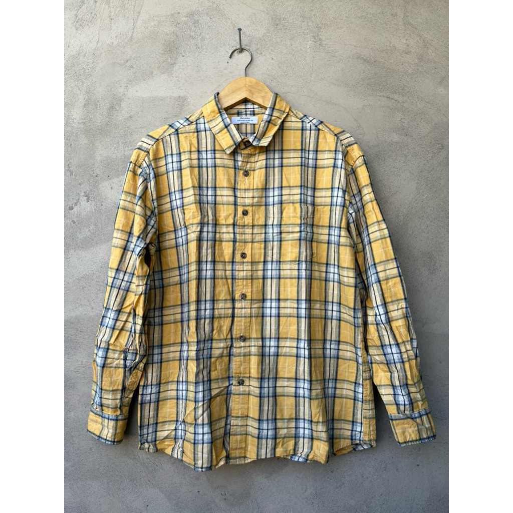 Bershka kemeja flanel pria XS fit M